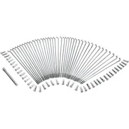 DRAG SPECIALTIES 16-0504SS SPOKE SET FRONT 9.5' STAINLESS STEEL FOR 21' WIDE-GLIDE HUB AND DROP-CENTER RIM