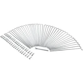 DRAG SPECIALTIES W16-0518 SPOKE SET FRONT 9.25' CHROME FOR 21' NARROW HUB AND DROP-CENTER RIM