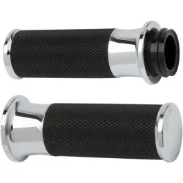 ARLEN NESS 07-320 GRIPS SMOOTH FUSION THROTTLE BY CABLE CHROME
