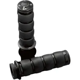 KURYAKYN 6320 ISO-GRIPS FOR DUAL CABLE THROTTLE BLACK