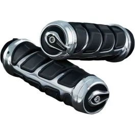 KURYAKYN 6350 GRIPS KINETIC FOR DUAL CABLE THROTTLE CHROME
