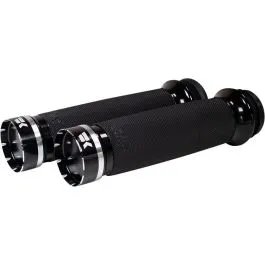 KHROME WERKS 500100 BLACK CUSTOM TRACER GRIPS FOR TBW