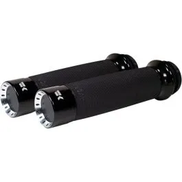 KHROME WERKS 500120 BLACK CUSTOM TURBINE GRIPS FOR TBW