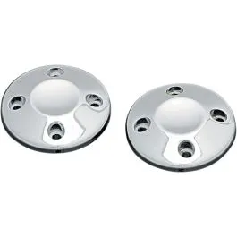 KURYAKYN 6243 END CAPS PLAIN FOR ISO GRIPS CHROME