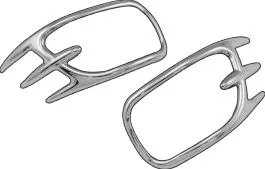 SHOW CHROME 52-628 MIRROR BACK ACCENTS CHR