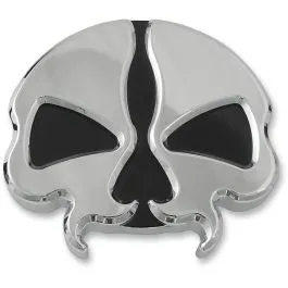 DRAG SPECIALTIES 78048B2 GAS CAPS SPLIT SKULL CHROME