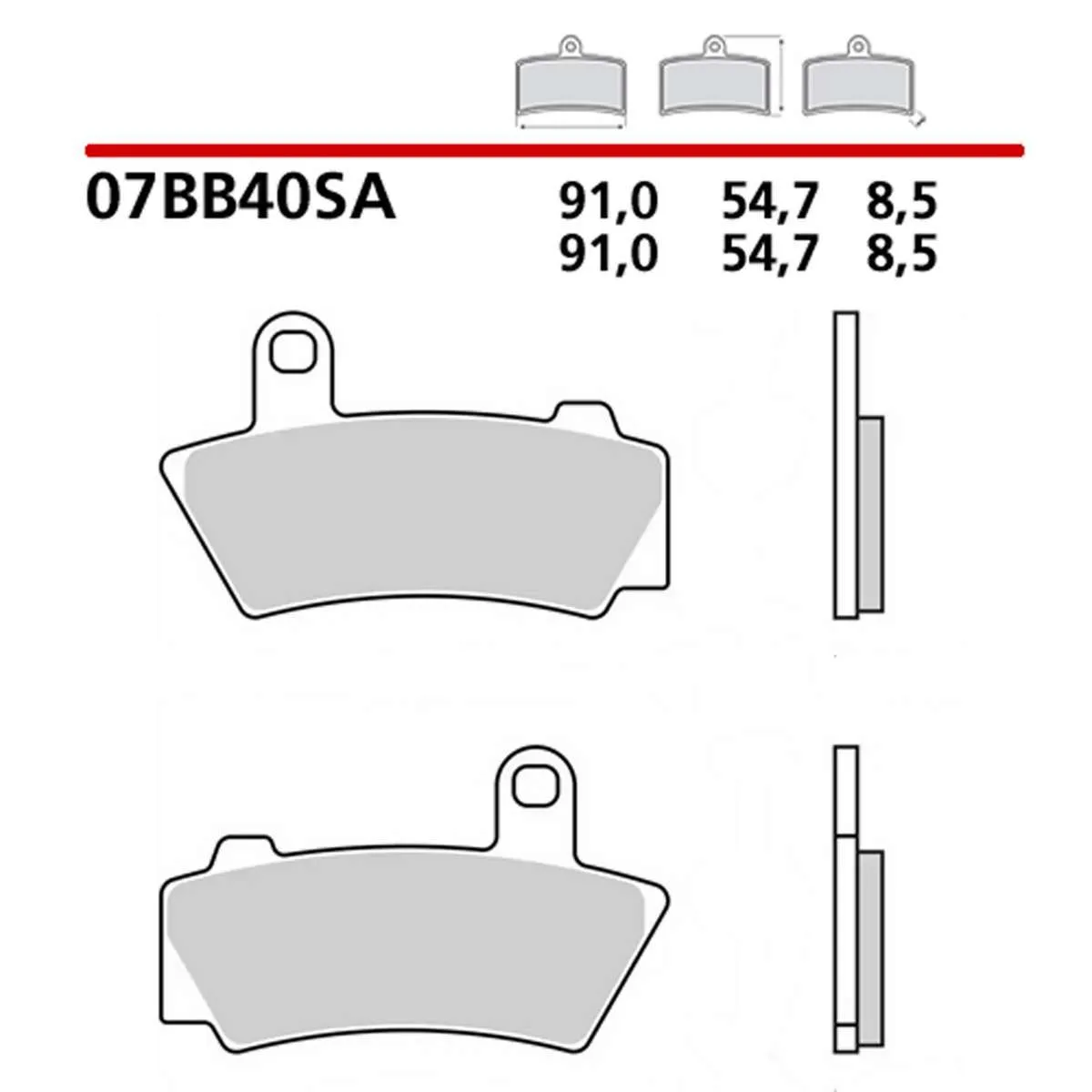 Pastiglie Brembo Freno Anteriori 07bb40sa Per Bmw R18 1800 2021 > 2023-07BB40SA-386195