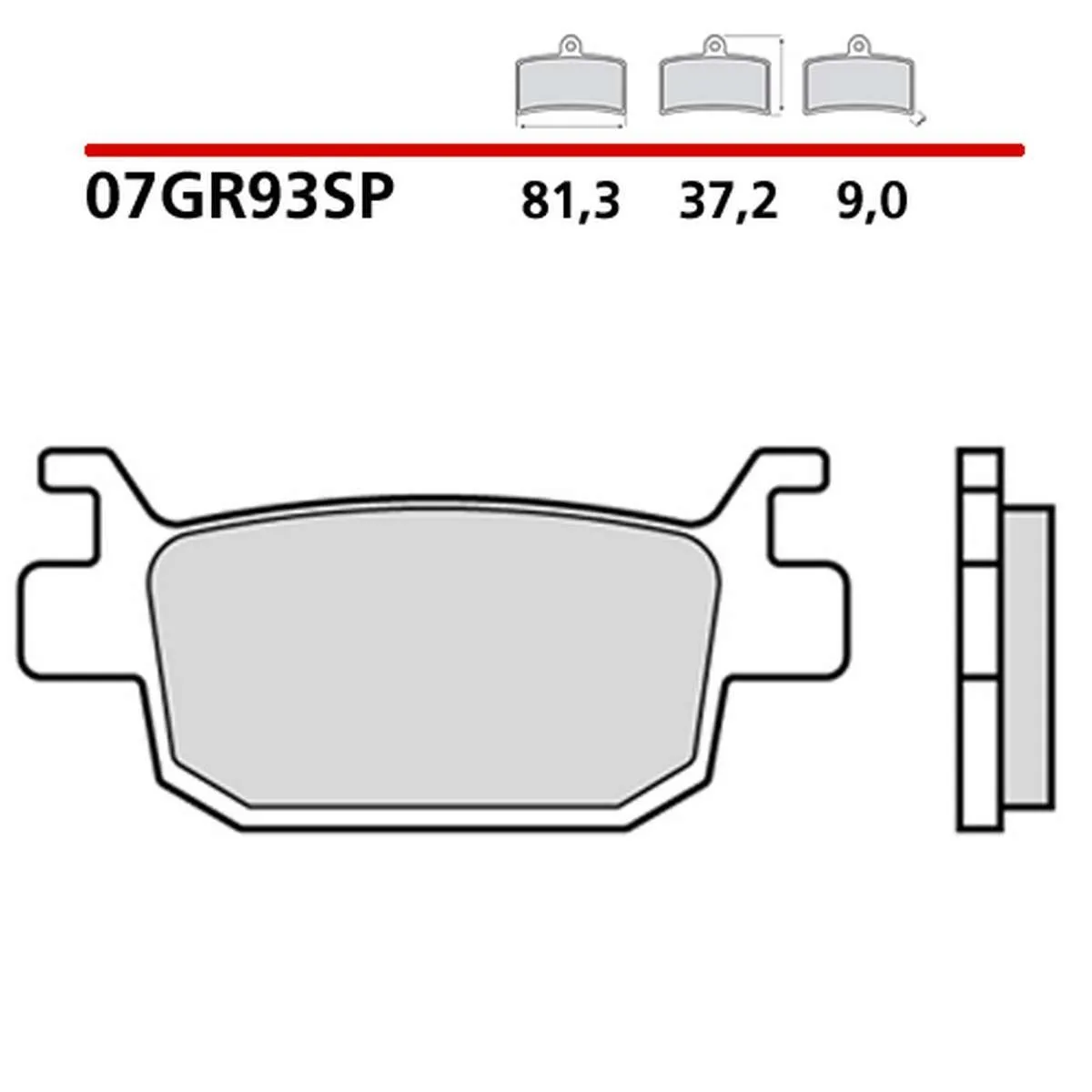 Pastiglie Brembo Freno Posteriori 07gr93sp Per Benelli Leoncino Trail 500 2017 > 2024-07GR93SP-386191