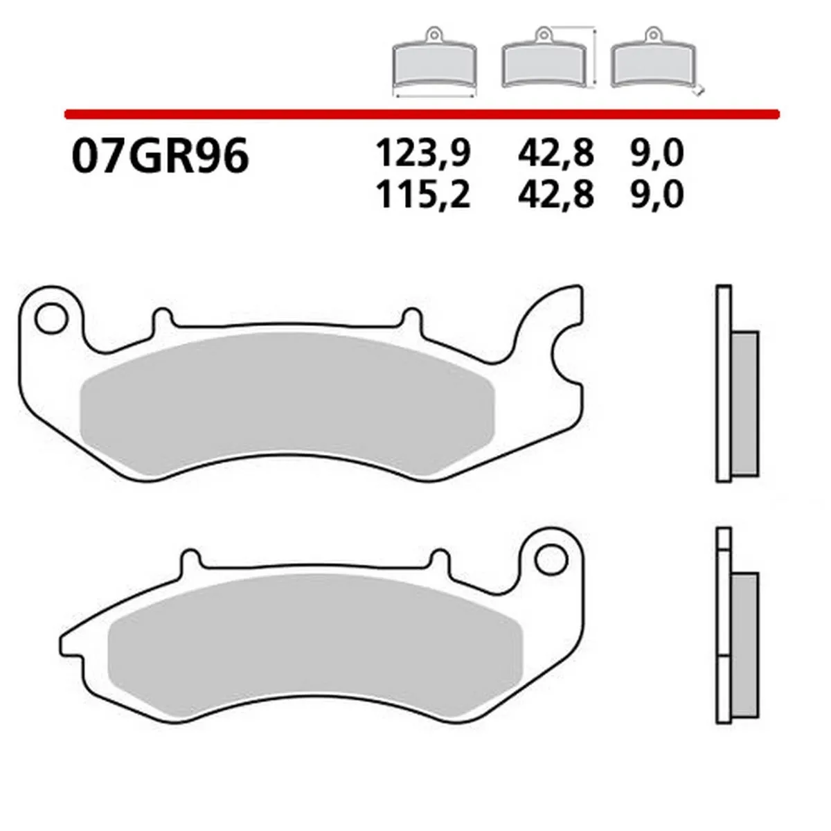 Pastiglie Brembo Freno Anteriori 07gr96cc Per Benelli Worx 125 2017 > 2018-07GR96CC-248741