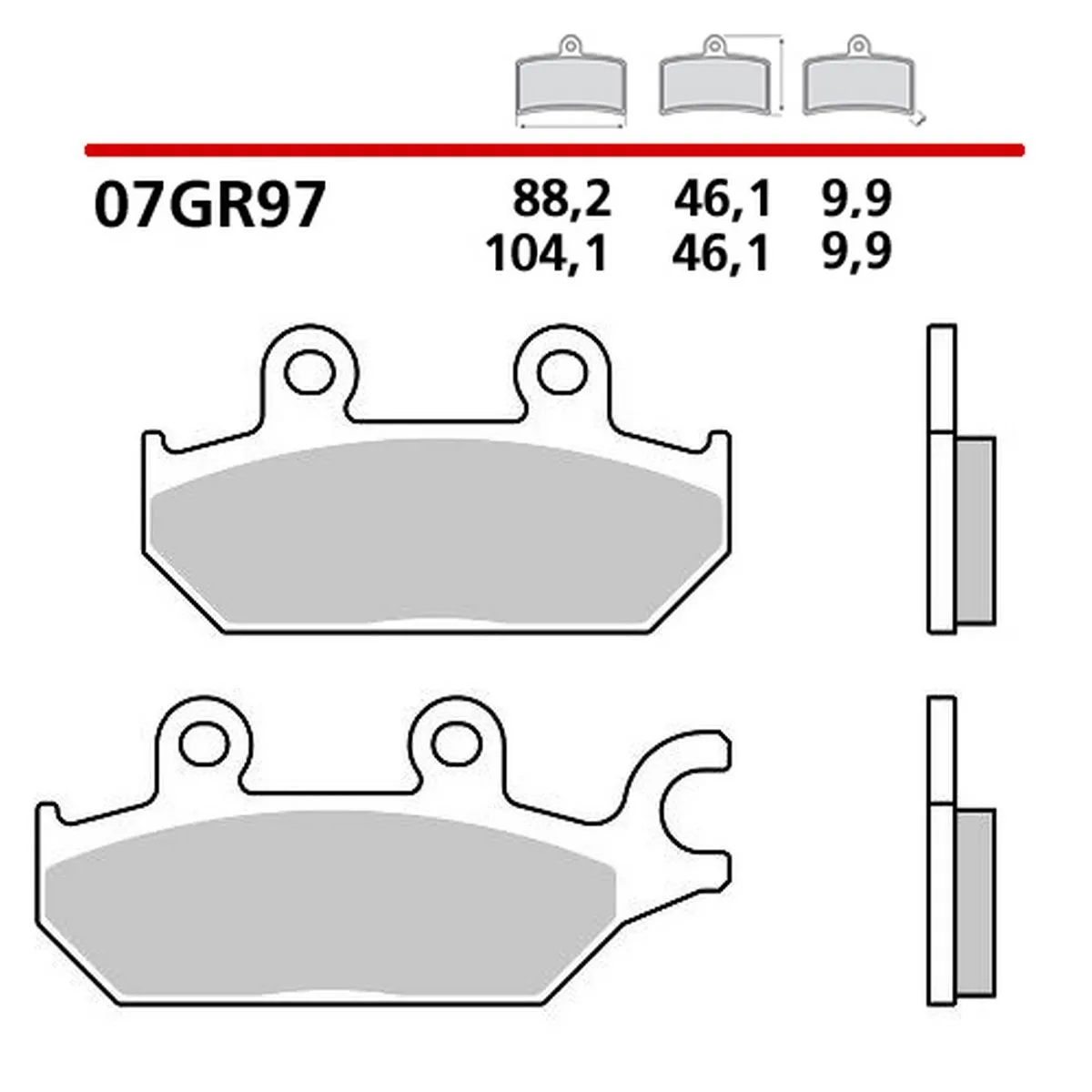Pastiglie Brembo Freno Anteriori 07gr97sd Per Bombardier-can Am Commander Max R Efi 800 2018 > 2020-07GR97SD-248746