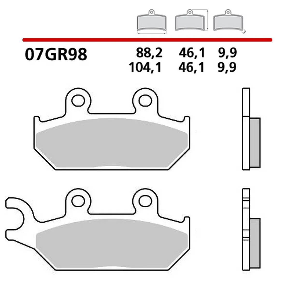 Pastiglie Brembo Freno Anteriori 07gr98sd Per Bombardier-can Am Commander Max R Efi 800 2018 > 2020-07GR98SD-248748
