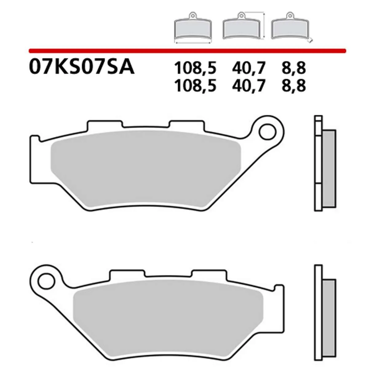 Pastiglie Brembo Freno Anteriori 07ks07sa Per Benelli Leoncino Trail 500 2017 > 2024-07KS07SA-386190