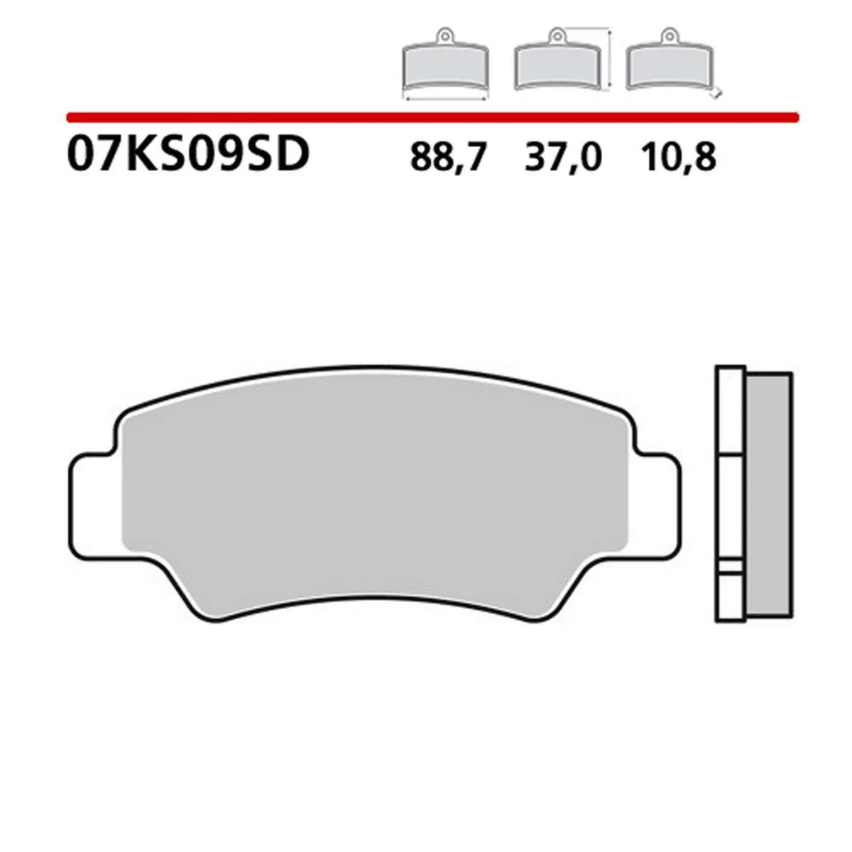 Pastiglie Brembo Freno Posteriori 07ks09sd Per Cf Moto Z-force 500 2018 > 2021-07KS09SD-386219