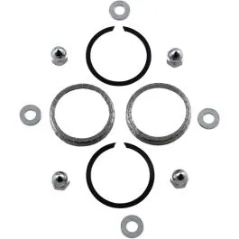 JAMES GASKET 65324-83-KWG1 GASKET KIT EXHAUST MOUNTING WITH KNITTED WIRE GASKETS & CHROME ACORN NUTS