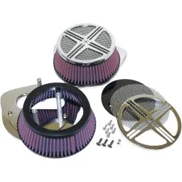 BARON BA-2381-00 AIR CLEANER KIT XXX BIG AIR CHROME