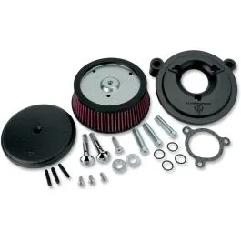 ARLEN NESS 18-325 AIR FILTER KIT BIG SUCKER STAGE 1 WITH STANDARD AIR FILTER SMOOTH BLACK