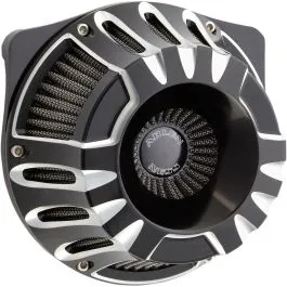 ARLEN NESS 18-927 AIR CLEANER KIT INVERTED BIG SUCKER DEEP CUT BLACK