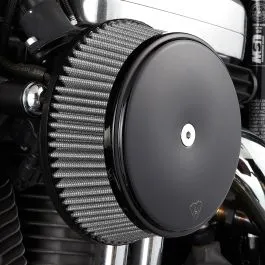 ARLEN NESS 50-339 AIR FILTER KIT BIG SUCKER STAGE 1 SMOOTH WITH SYNTHETIC AIR FILTER WITH BLACK STEEL COVER