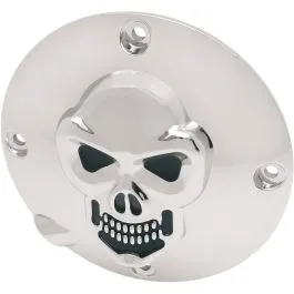 DRAG SPECIALTIES 33-0063 DERBY COVER SKULL CHROME