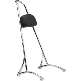 BURLY BRAND B13-1501C SISSY BAR TALL W/PAD CHROME