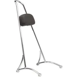 BURLY BRAND B13-1505C SISSY BAR TALL W/PAD CHROME