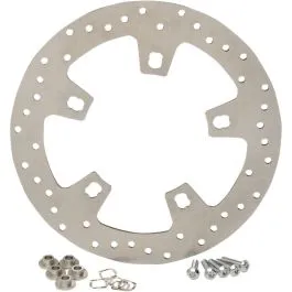 DRAG SPECIALTIES B06-0194AS STAINLESS STEEL DRILLED FRONT BRAKE ROTOR