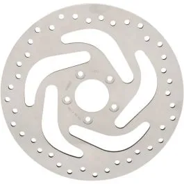 DRAG SPECIALTIES B06-0195AS STAINLESS STEEL DRILLED FRONT BRAKE ROTOR