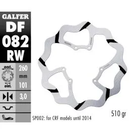 GALFER DF082RW BRAKE DISC FIXED WAVE GR