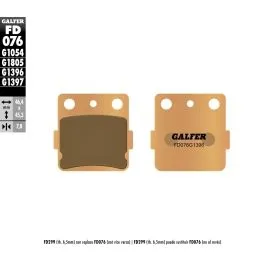 GALFER FD076G1396 BRAKE PAD STREET SINTER