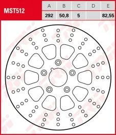 TRW MST512 BRAKE DISC