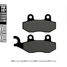 GALFER FD187G1050 BRAKE PAD SCOOTER ORGANIC