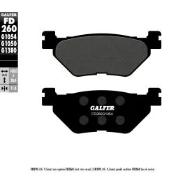 GALFER FD260G1054 BRAKE PAD SEMI METAL