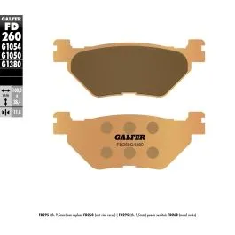 GALFER FD260G1380 BRAKE PAD SCOOTER SINTER