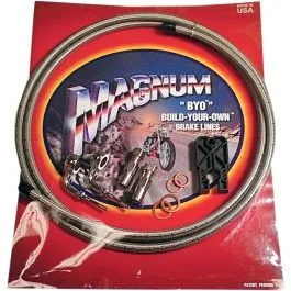 MAGNUM 396790A BRAKE LINE BYO FRONT SINGLE DISC NON-ABS 6' STAINLESS NATURE