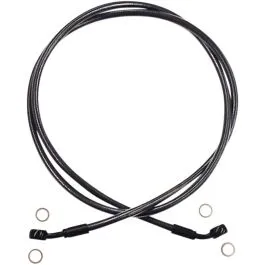 MAGNUM 46351SW BRAKE LINE E-Z ALIGN SINGLE DISC NON-ABS BLACK PEARL CHROME BLACK/CLEAR FRONT 51'