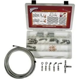 MAGNUM 399004 BRAKE LINE BUILDER KIT BASIC METRIC BYO CHROME NATURE