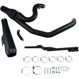 BASSANI XHAUST 13322R EXHAUST SYSTEM ROAD RAGE 2-INTO-1 SHORT MEGAPHONE BLACK