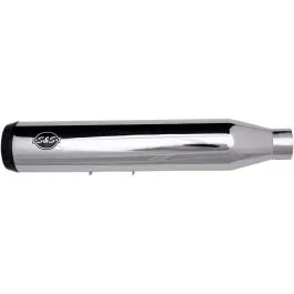 S&S CYCLE 550-0826 GRAND NATIONAL EC SLIP-ON MUFFLERS CHROME/BLACK