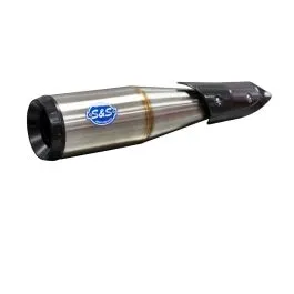 S&S CYCLE 550-0962 GRAND NATIONAL EC SLIP-ON MUFFLERS CHROME/BLACK FOR INDIAN