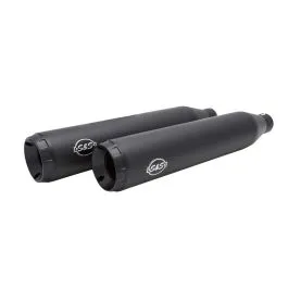 S&S CYCLE 550-1001 GRAND NATIONAL EC SLIP ON MUFFLERS BLACK/BLACK