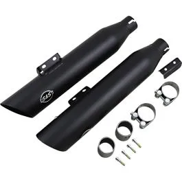 S&S CYCLE 550-0752B MUFFLER S/C BLK 50S FLFB