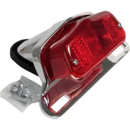EMGO 62-21510 TAILLIGHT LUCAS STYLE WITH CHROME BRACKET