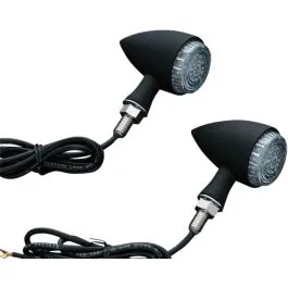 KURYAKYN 2509 TORPEDO LIGHTS RUN-TURN-BRAKE MATTE BLACK
