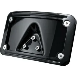 KURYAKYN 3148 LICENSE PLATE FRAME CURVED LAYDOWN BLACK