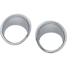 KURYAKYN 6922 FUEL & VOLTAGE GAUGE BEZELS TRI-LINE CHROME