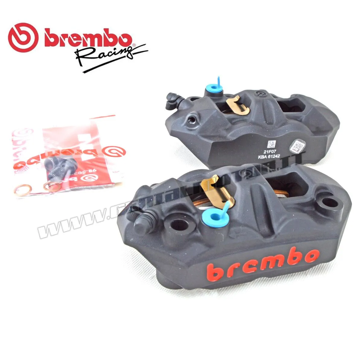 Kit Coppia Pinze Freno Radiali Brembo Racing Sx Dx Monoblocco 108 Mm Con Pastiglie-220A39750-248738