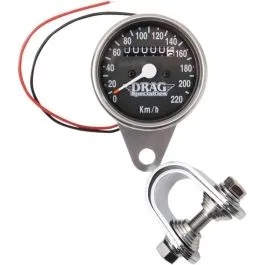 DRAG SPECIALTIES 21-6808DS CHROME MINI MECHANICAL SPEEDOMETER