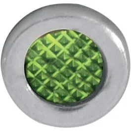 DRAG SPECIALTIES 162607 SNAP-IN INDICATOR LIGHT GREEN 0.3' STAINLESS STEEL BEZEL