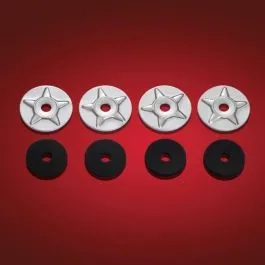 SHOW CHROME 4-231R-4 STARWASHER 4PK W/ RUBBER