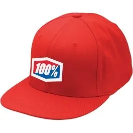 100% 20043-00004 ESSENTIAL J FIT HAT RED S/M